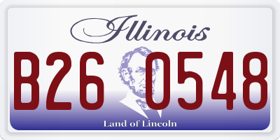IL license plate B260548