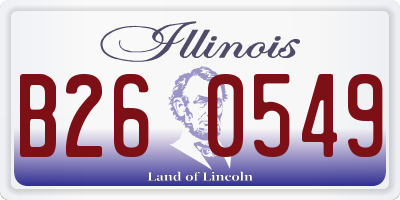 IL license plate B260549