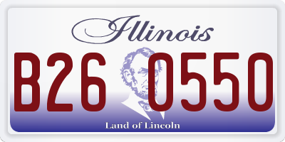 IL license plate B260550