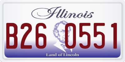 IL license plate B260551