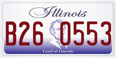 IL license plate B260553