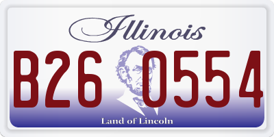 IL license plate B260554