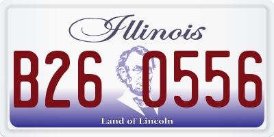 IL license plate B260556