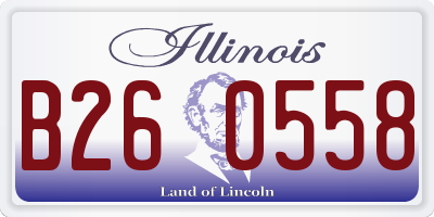 IL license plate B260558