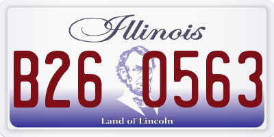 IL license plate B260563