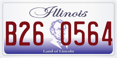 IL license plate B260564
