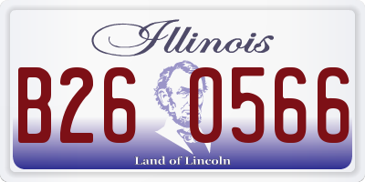 IL license plate B260566