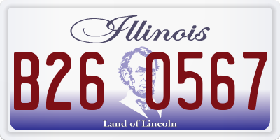 IL license plate B260567