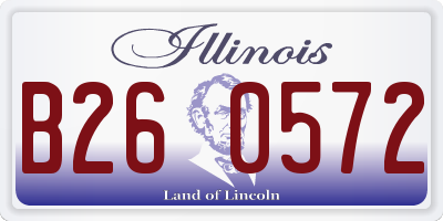IL license plate B260572