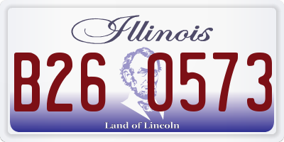 IL license plate B260573