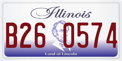 IL license plate B260574
