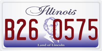 IL license plate B260575