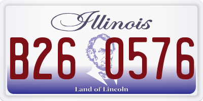IL license plate B260576