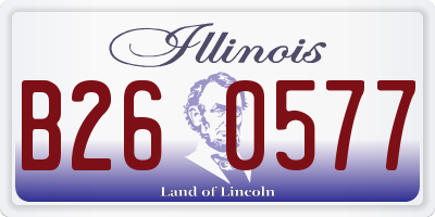 IL license plate B260577
