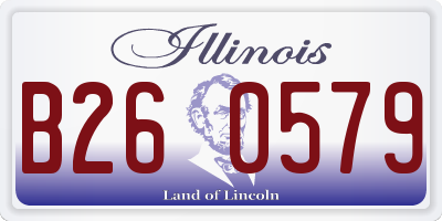 IL license plate B260579