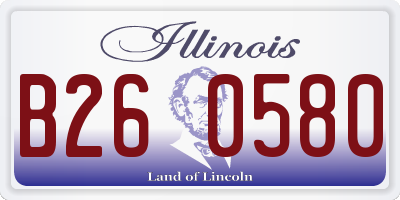 IL license plate B260580