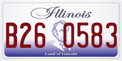 IL license plate B260583