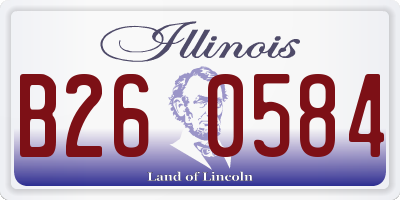IL license plate B260584