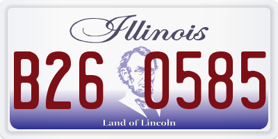 IL license plate B260585