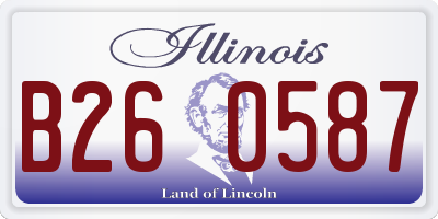 IL license plate B260587