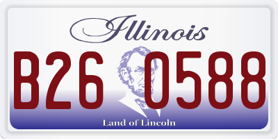 IL license plate B260588