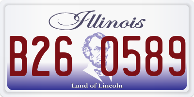 IL license plate B260589