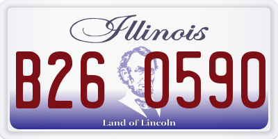 IL license plate B260590