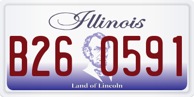 IL license plate B260591