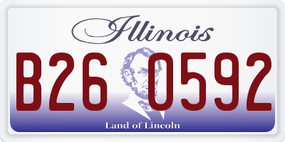 IL license plate B260592