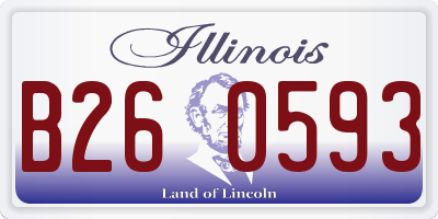 IL license plate B260593