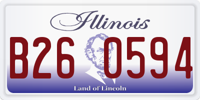 IL license plate B260594