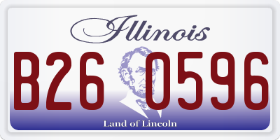 IL license plate B260596