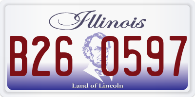 IL license plate B260597