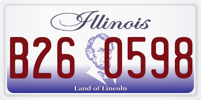 IL license plate B260598