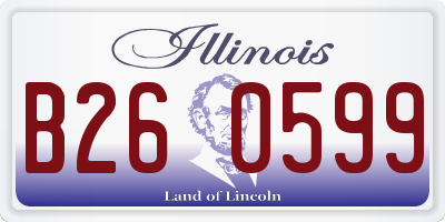 IL license plate B260599