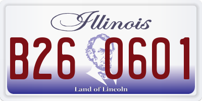 IL license plate B260601