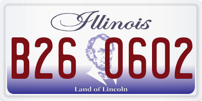 IL license plate B260602