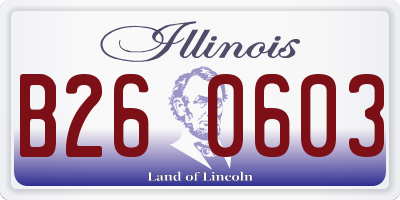 IL license plate B260603