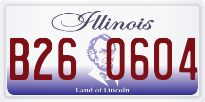 IL license plate B260604