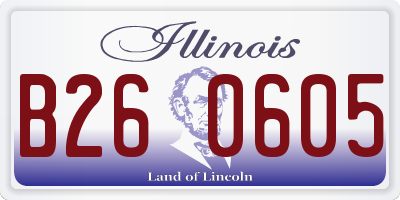 IL license plate B260605