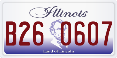 IL license plate B260607