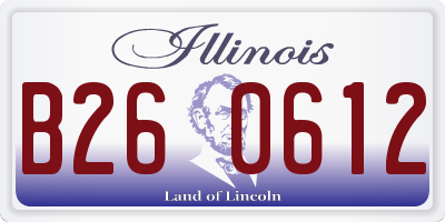 IL license plate B260612
