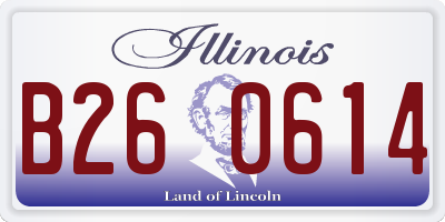 IL license plate B260614