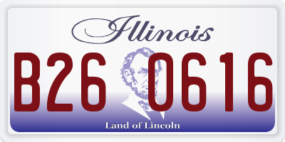 IL license plate B260616