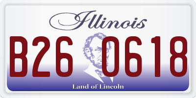 IL license plate B260618