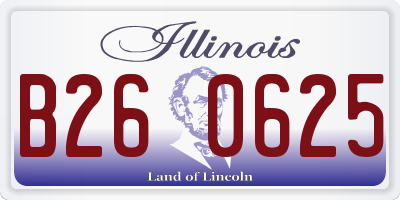IL license plate B260625