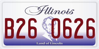 IL license plate B260626