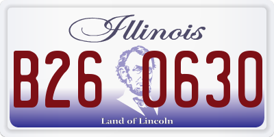 IL license plate B260630