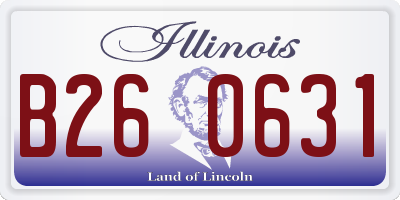IL license plate B260631