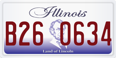 IL license plate B260634